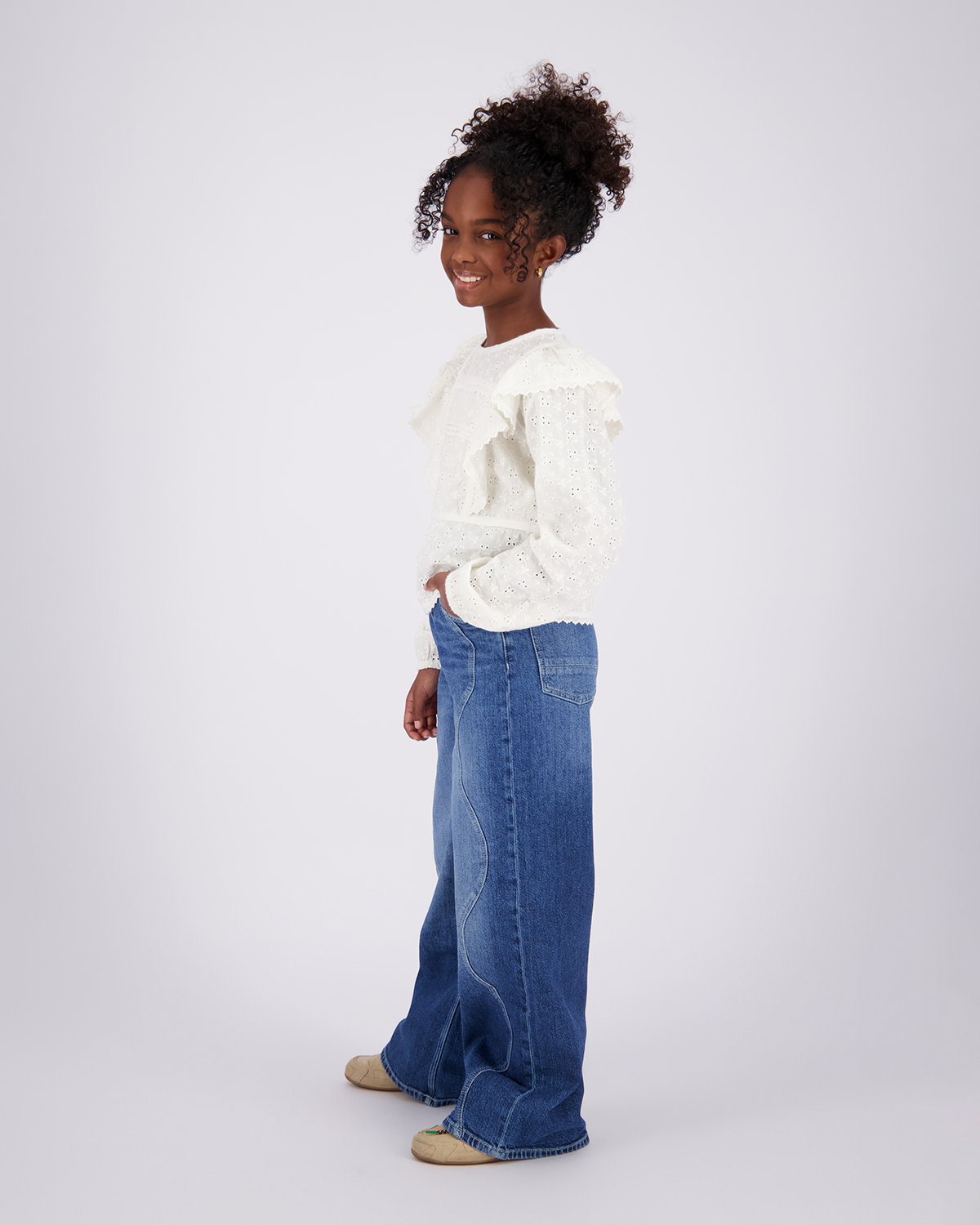 Mädchen Extra Wide Leg Jeans Cita Seam