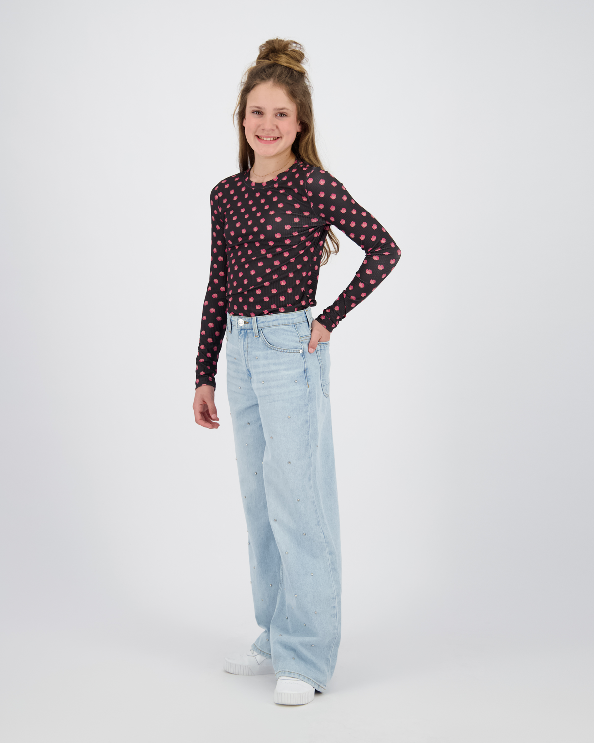 Extra wide leg Jeans Monaco Stud