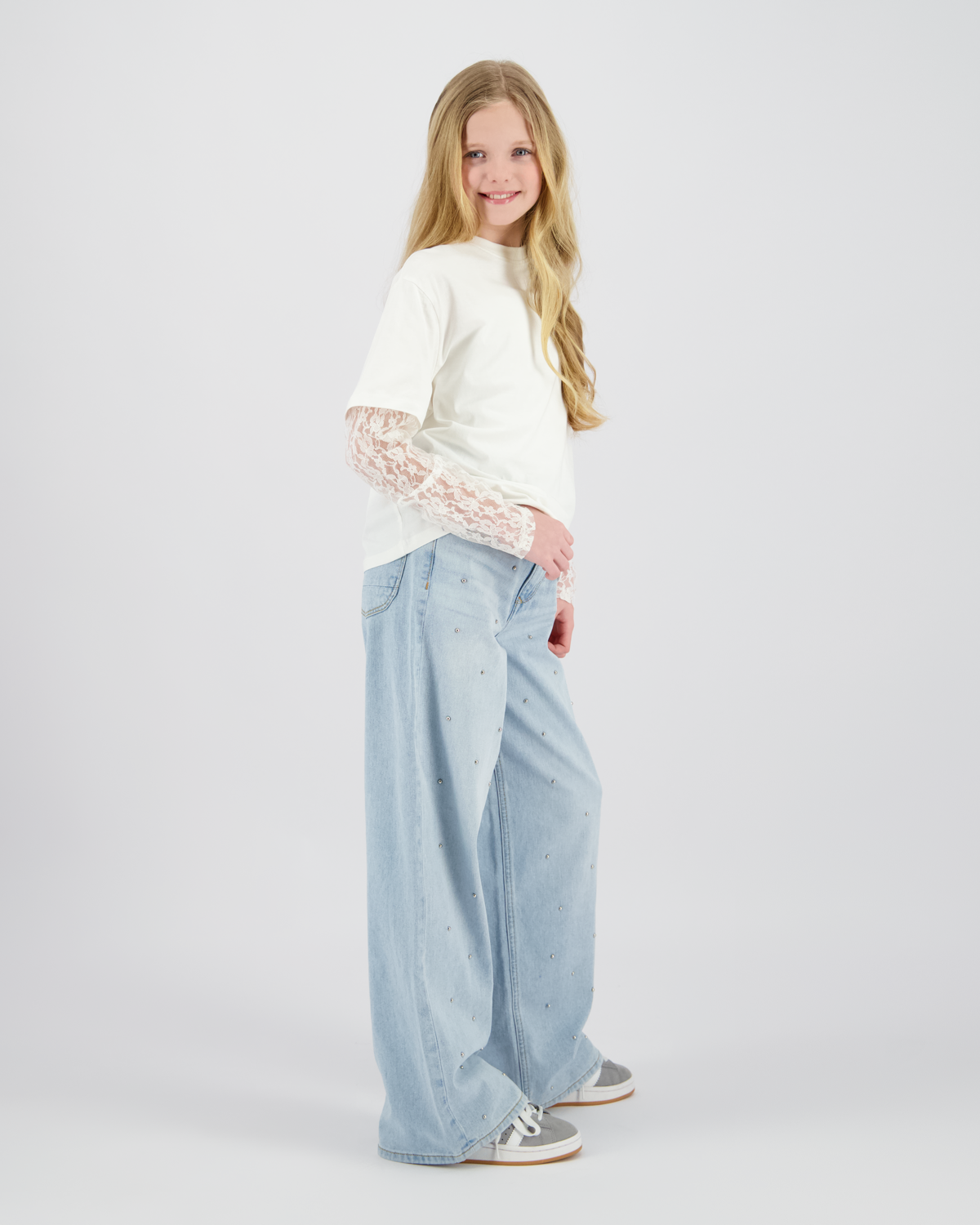 Extra wide leg Jeans Monaco Stud