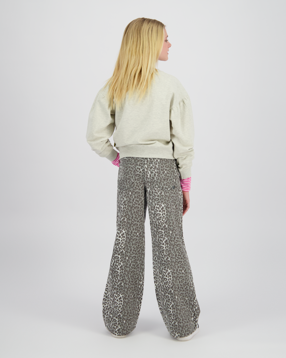 Extra Wide Leg Jeans Cassie Leopard