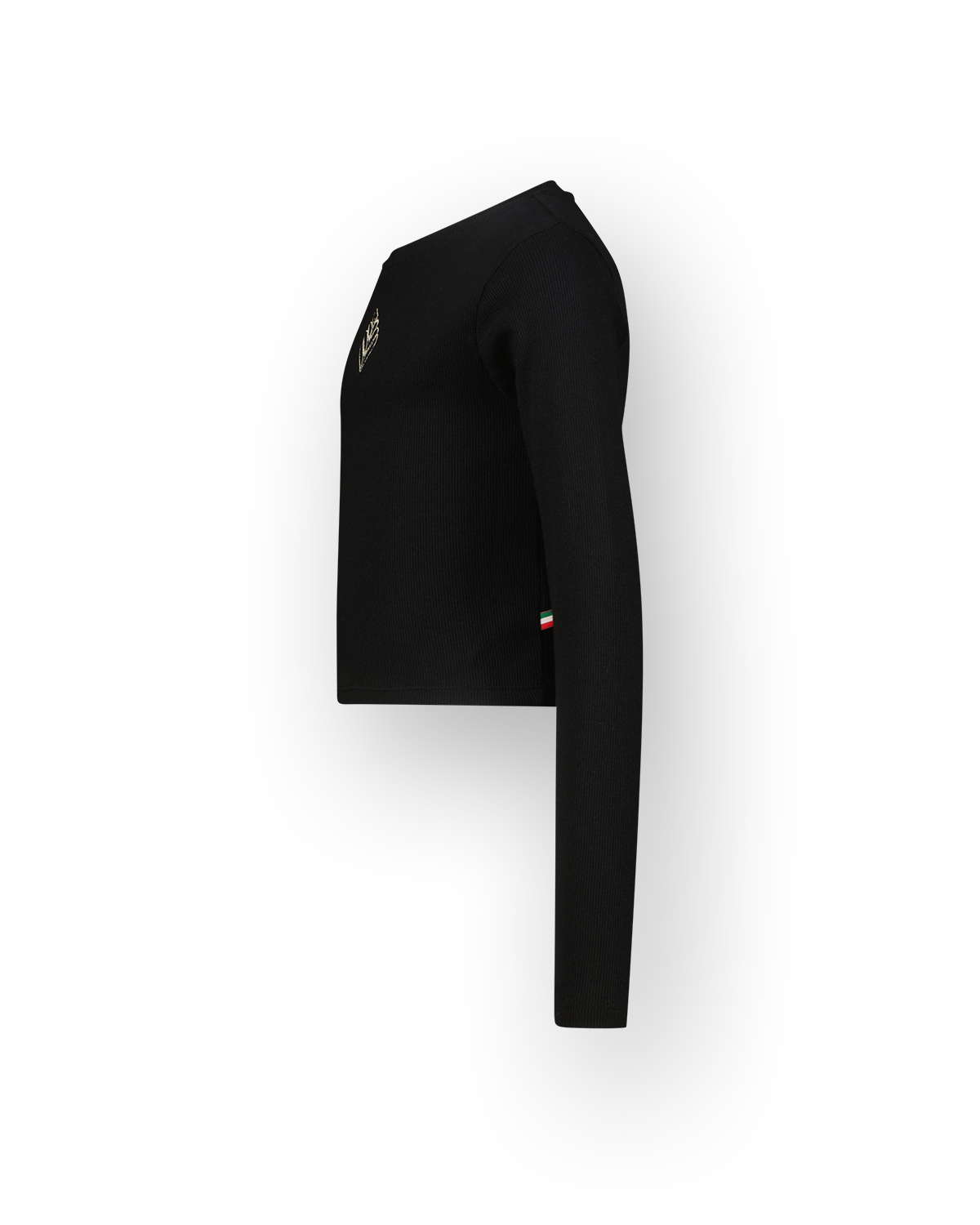 Top G-basic-crop rib longsleeve