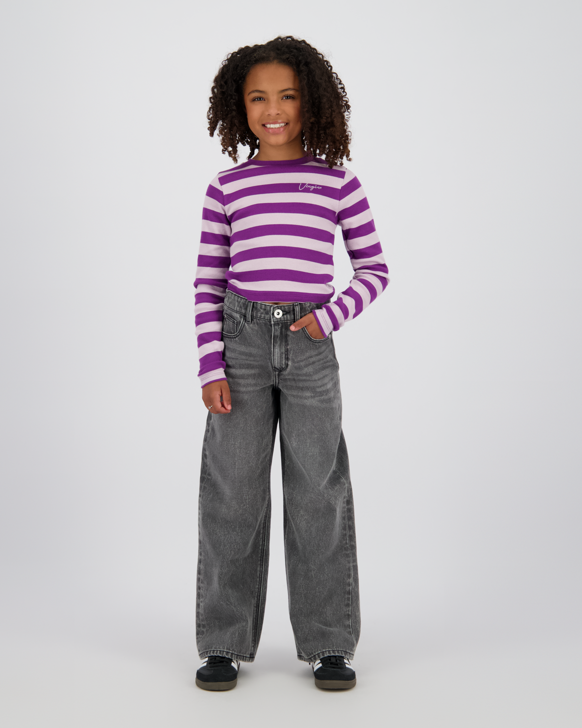 Extra wide leg Jeans Cherry