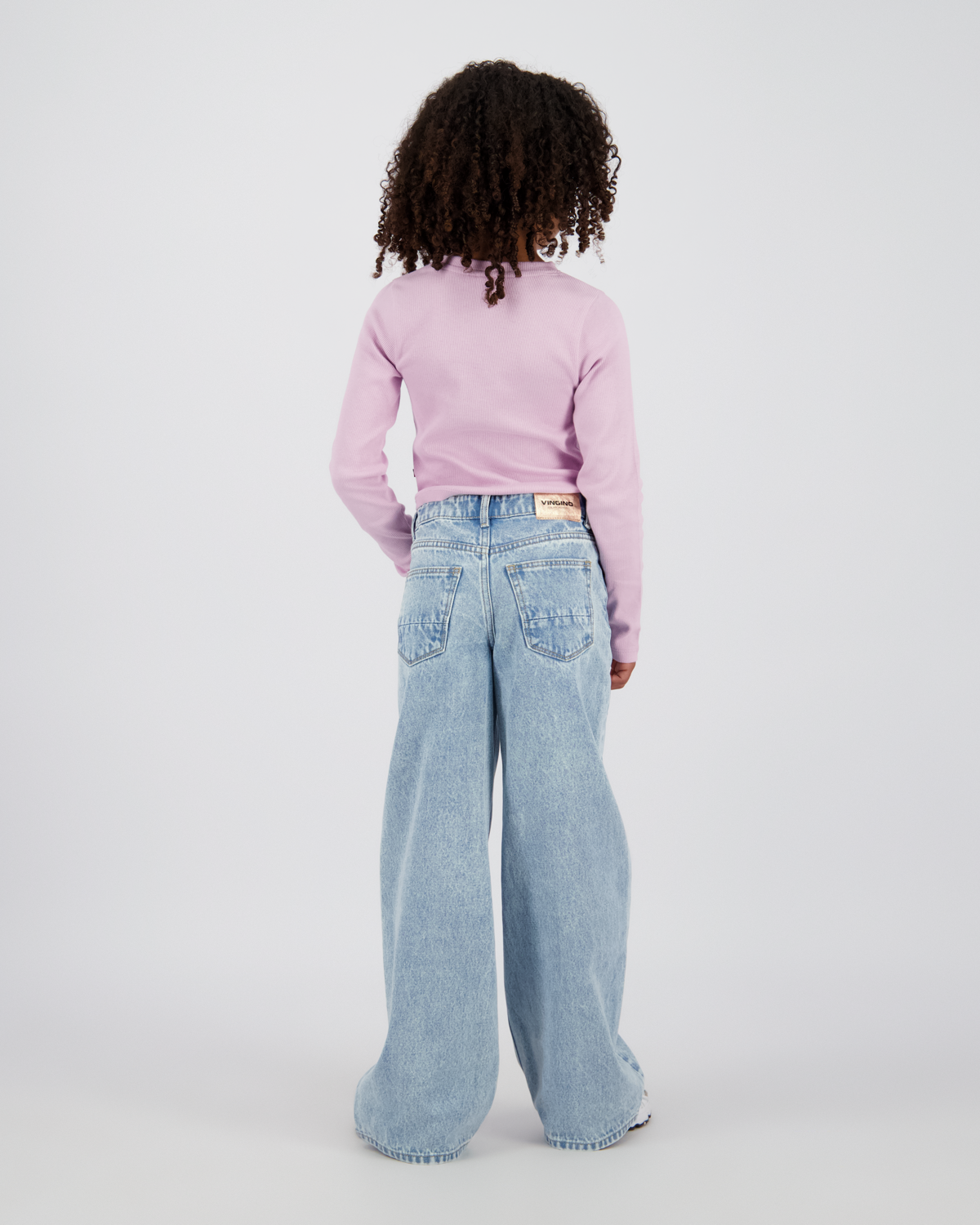 Extra wide leg Jeans Cherry
