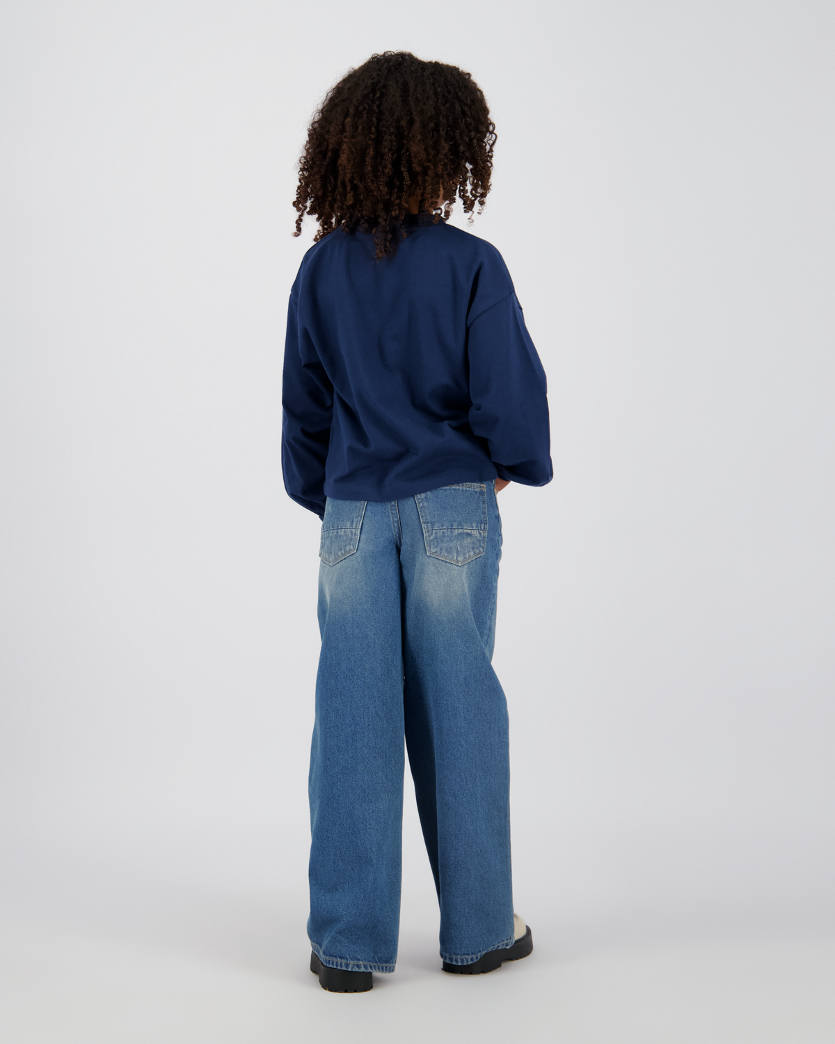Extra wide leg Jeans Cherry