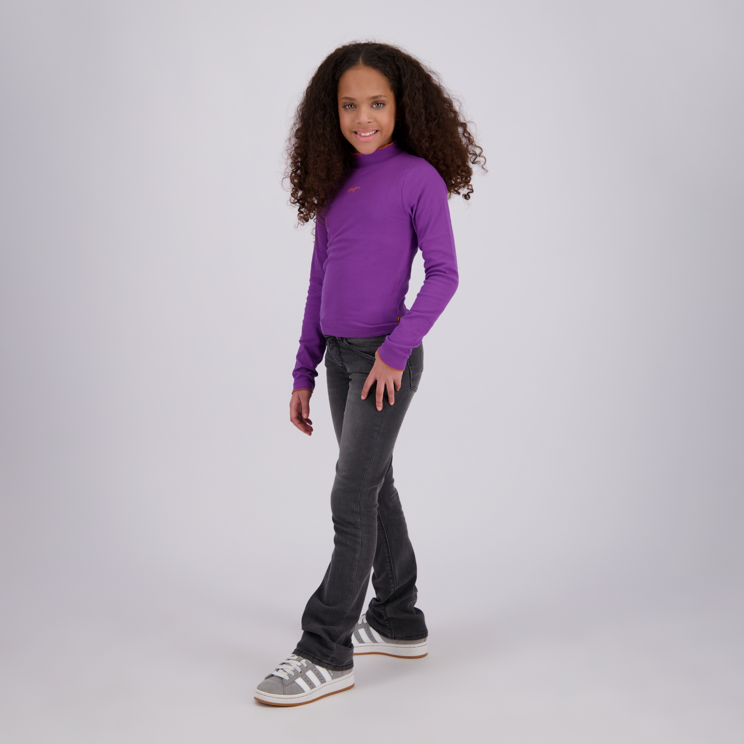 Mädchen T-Shirt Icon rib top col