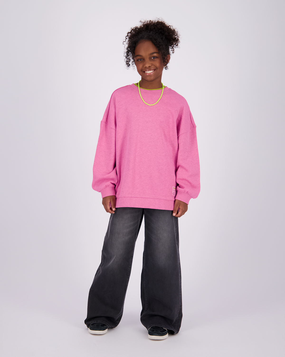 Mädchen Sweatshirt Icon melange round neck
