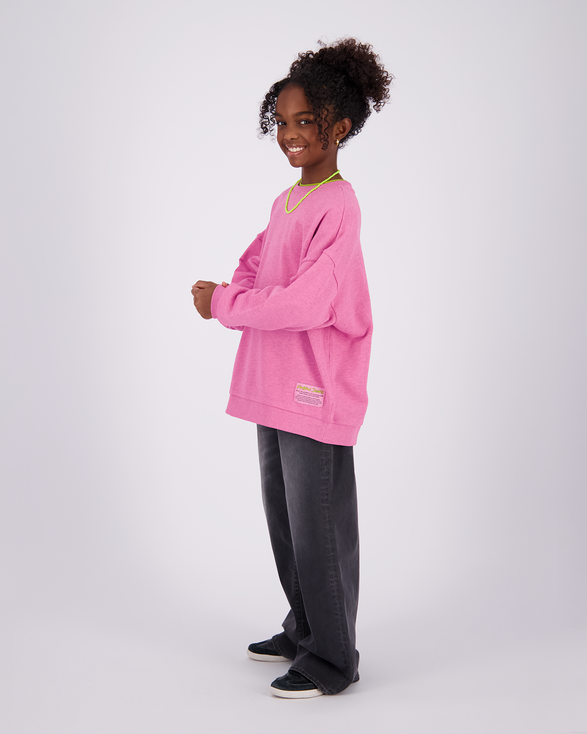 Mädchen Sweatshirt Icon melange round neck
