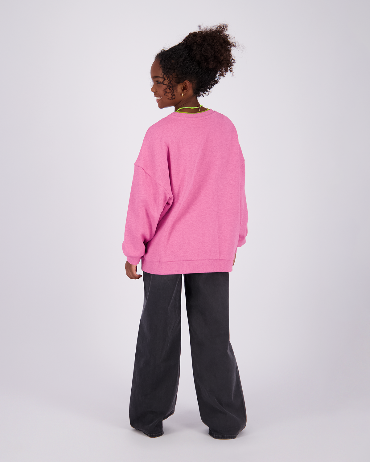 Mädchen Sweatshirt Icon melange round neck