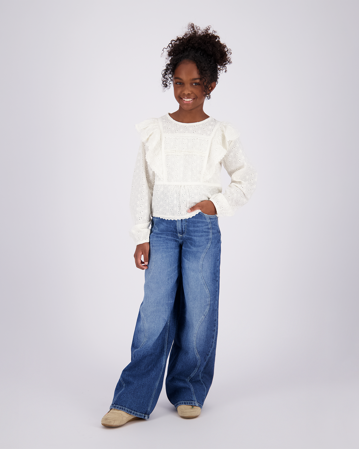 Mädchen Extra Wide Leg Jeans Cita Seam