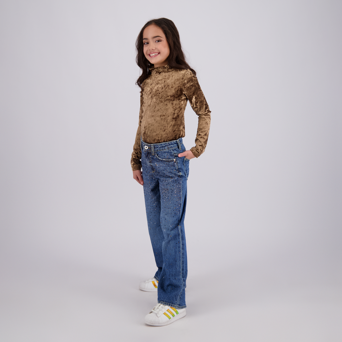 Mädchen Extra Wide Leg Jeans Cassie Stones