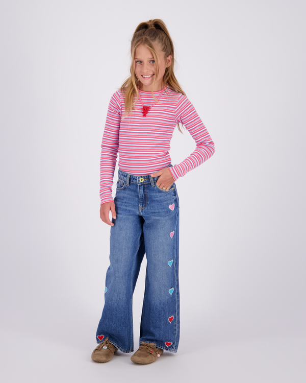 Mädchen T-shirt Basic stripe top