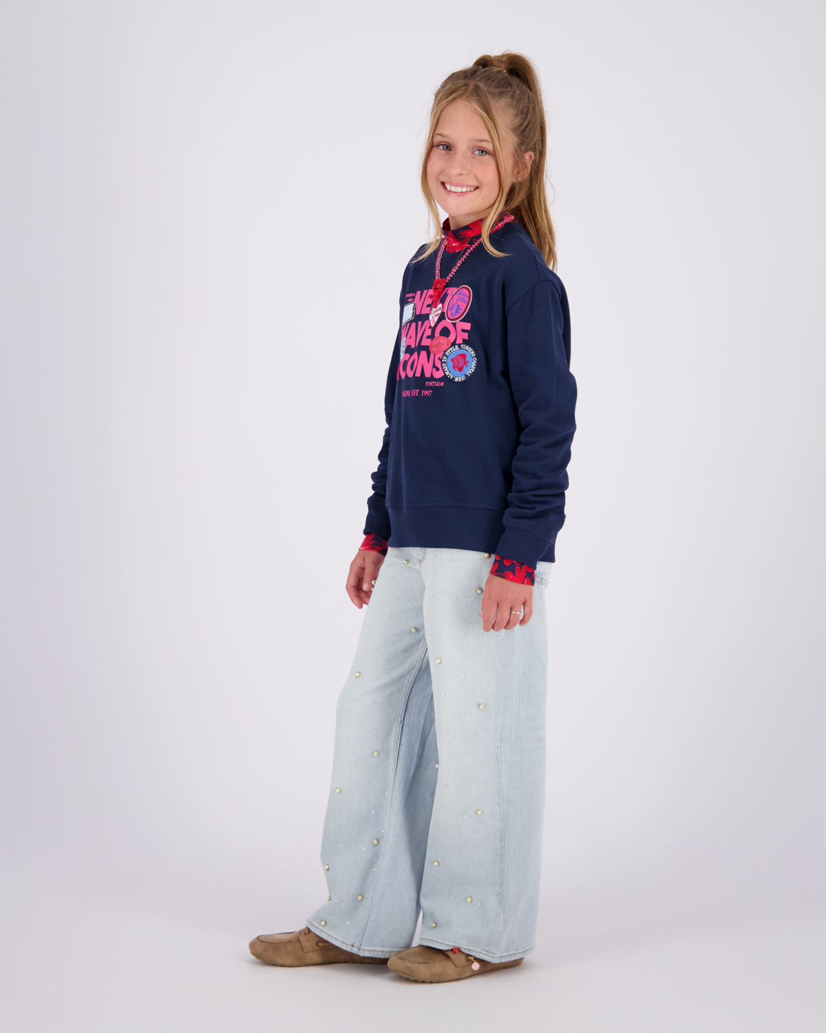 Mädchen Extra wide leg Jeans Cassie Pearl
