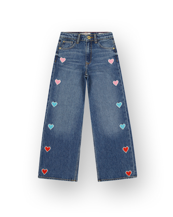 Mädchen Extra wide leg Jeans Cassie Hearts