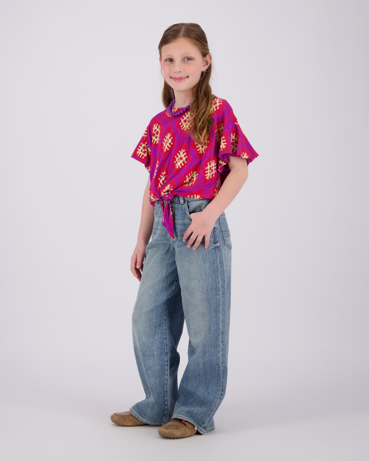 Extra Wide Leg Jeans Cherry