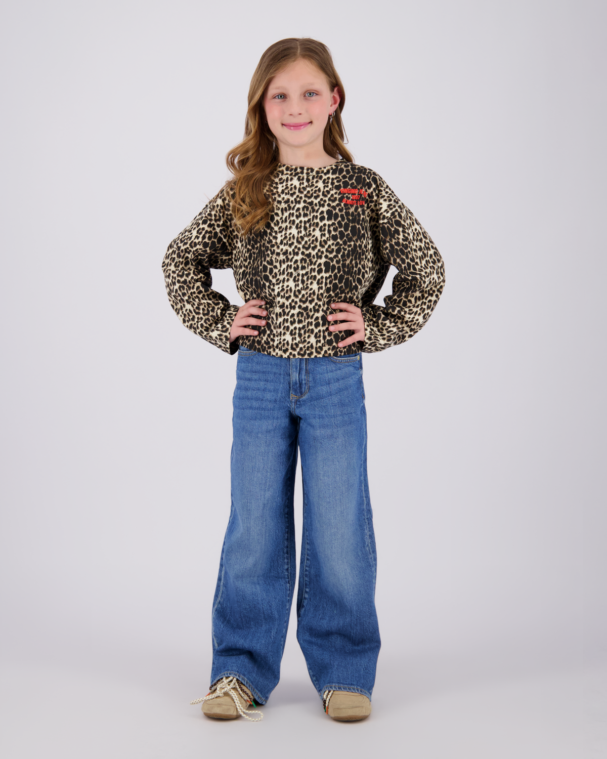 Extra Wide Leg Jeans Cherry