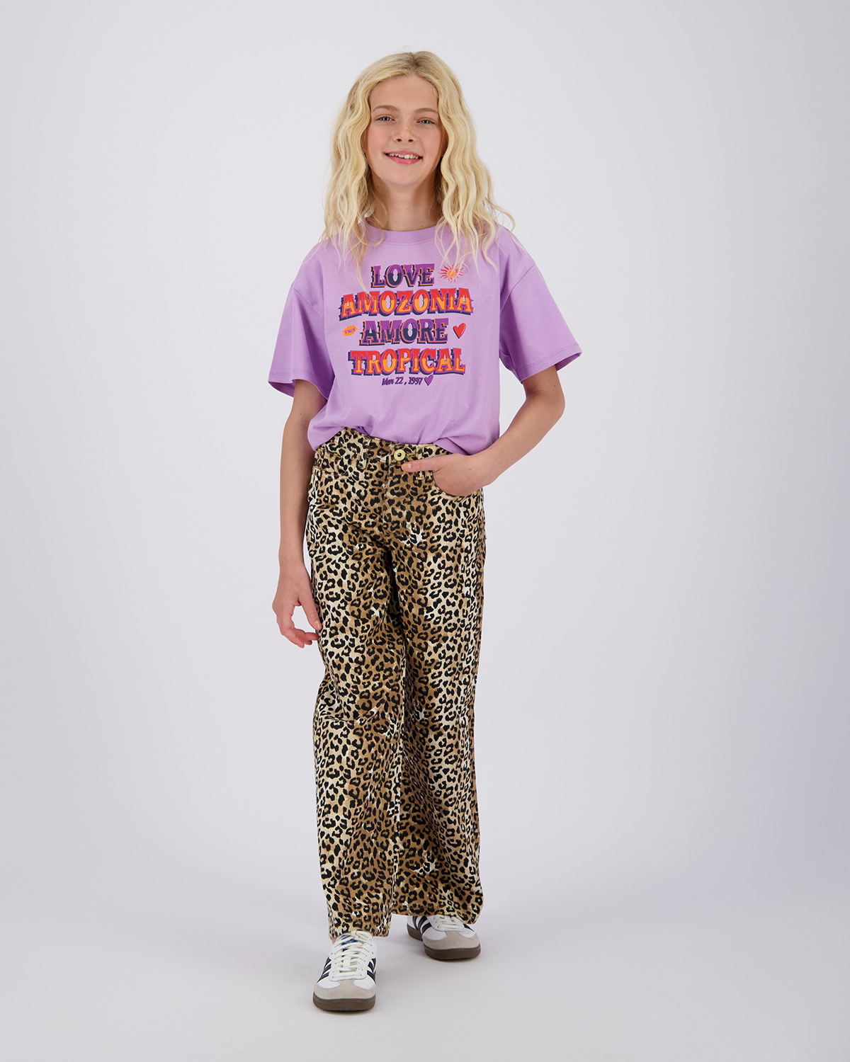Extra wide leg Jeans Cassie leopard