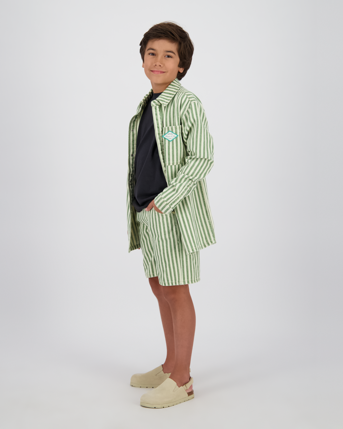 Boxy Hemd Lino stripe