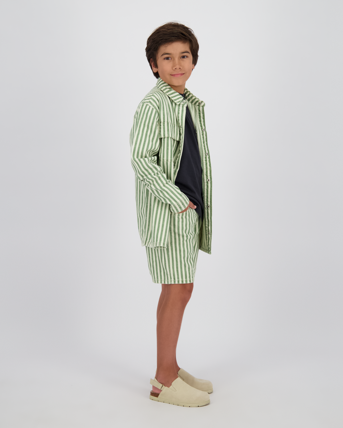 Boxy Hemd Lino stripe