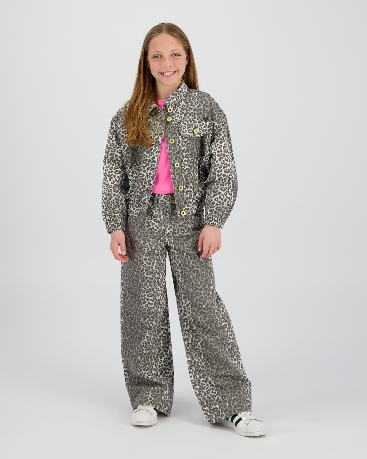 Extra Wide Leg Jeans Cassie Leopard