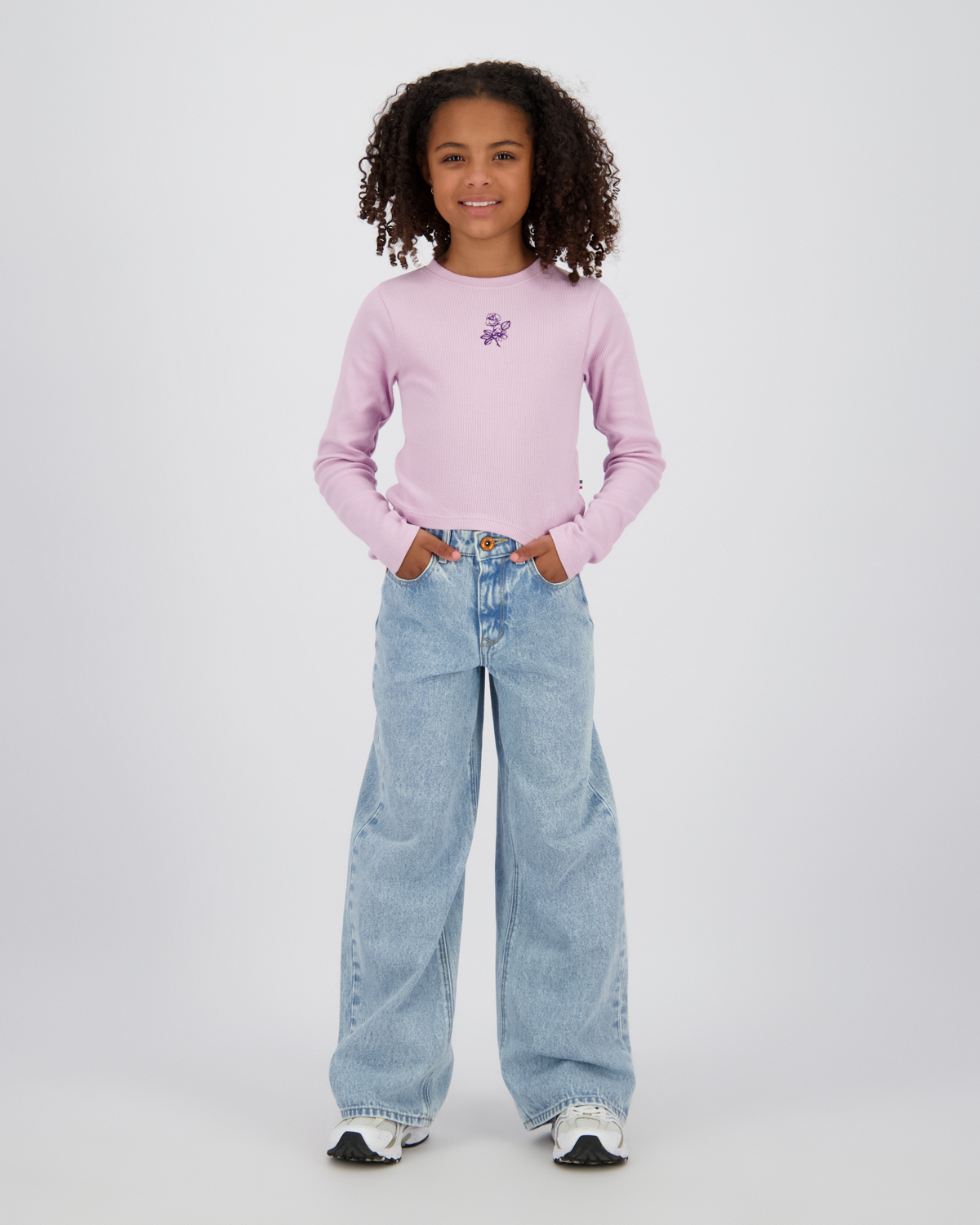 Extra wide leg Jeans Cherry