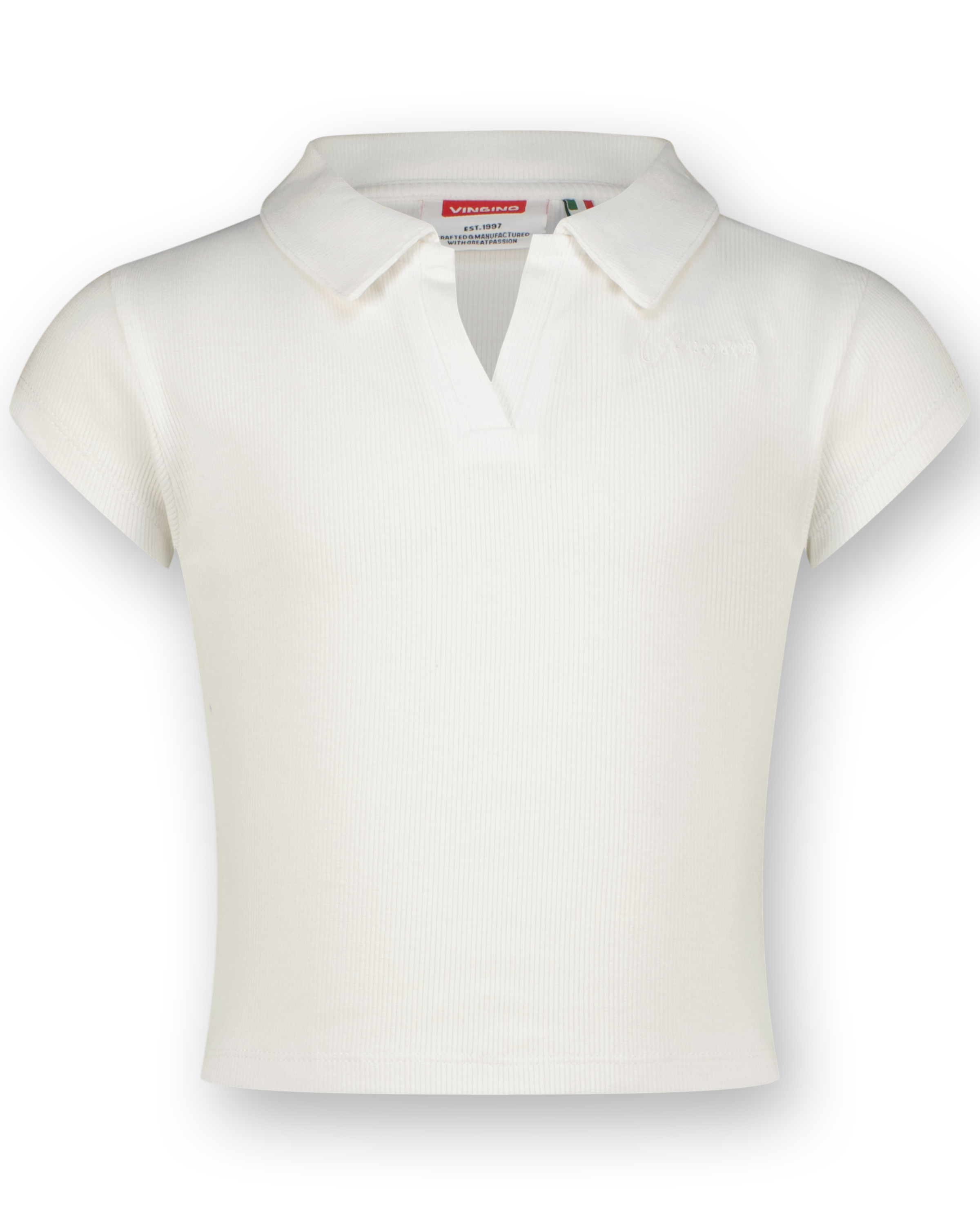 Top G-Basic-Crop Rib Polo