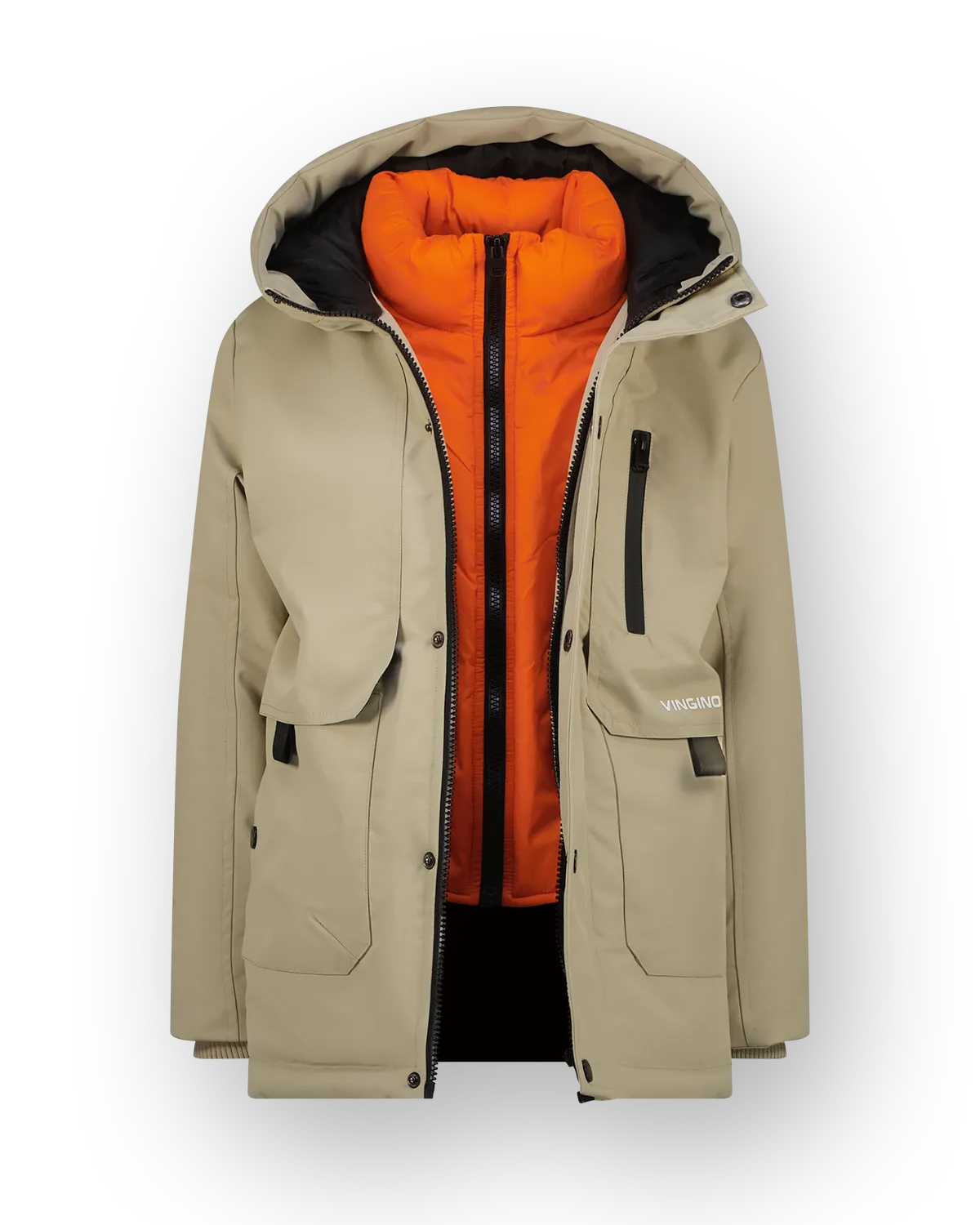 Jungen Long Jacke Tharpa | Braun