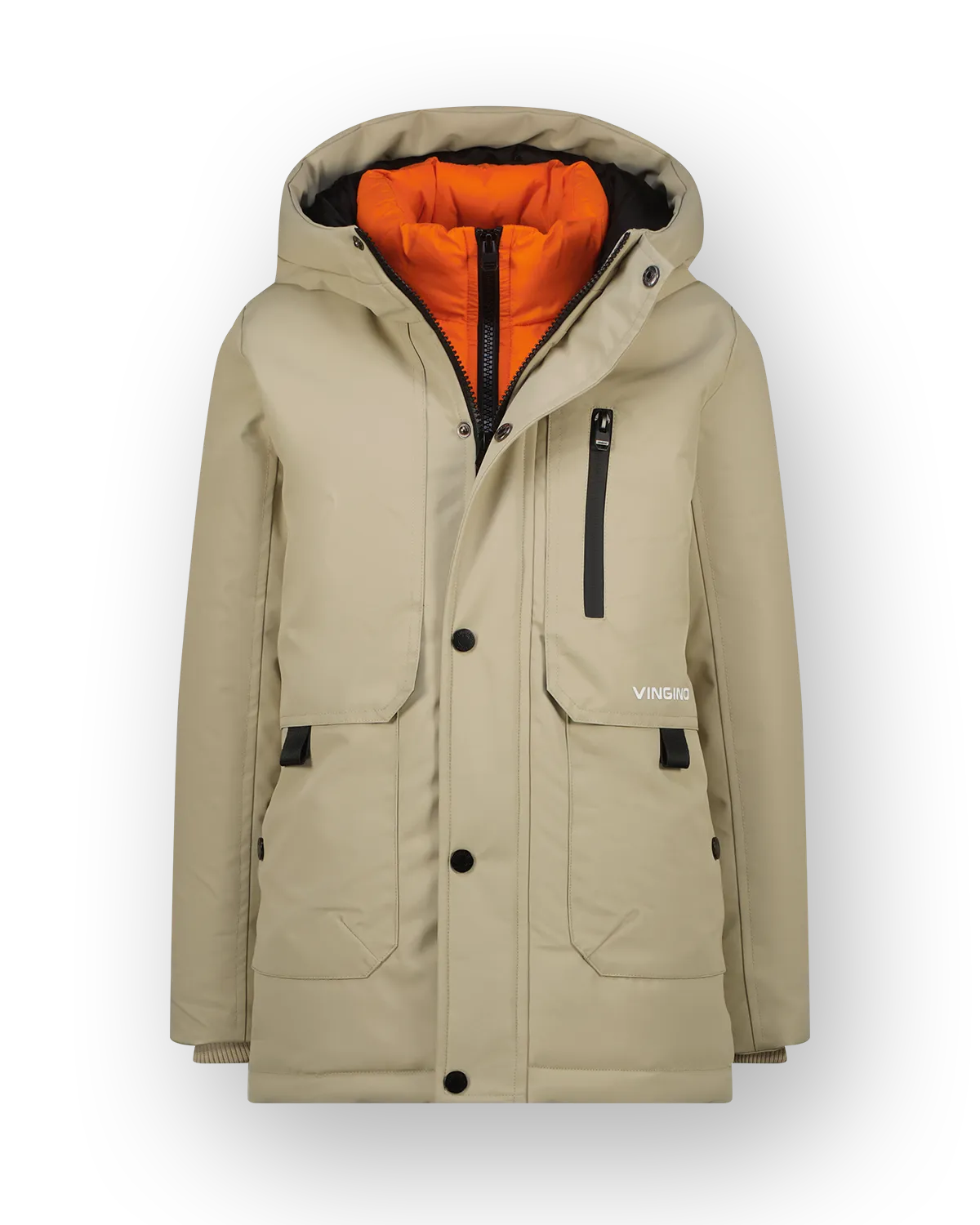 Jungen Long Jacke Tharpa | Braun