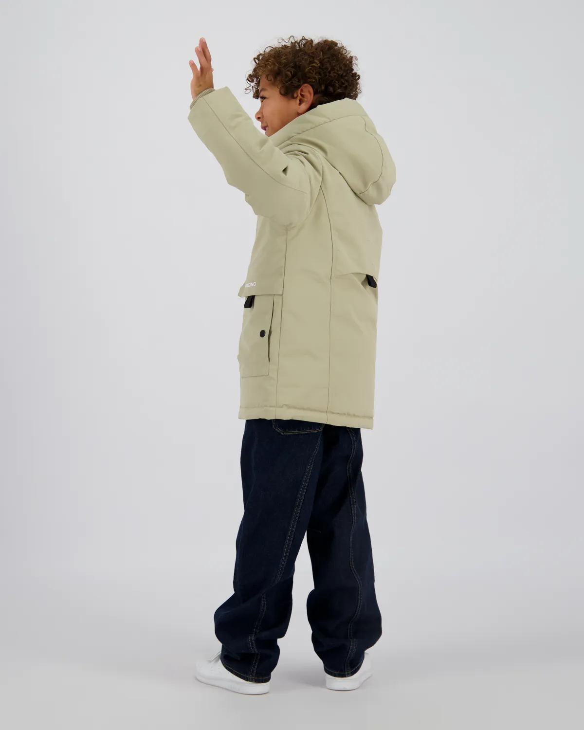 Jungen Long Jacke Tharpa | Braun