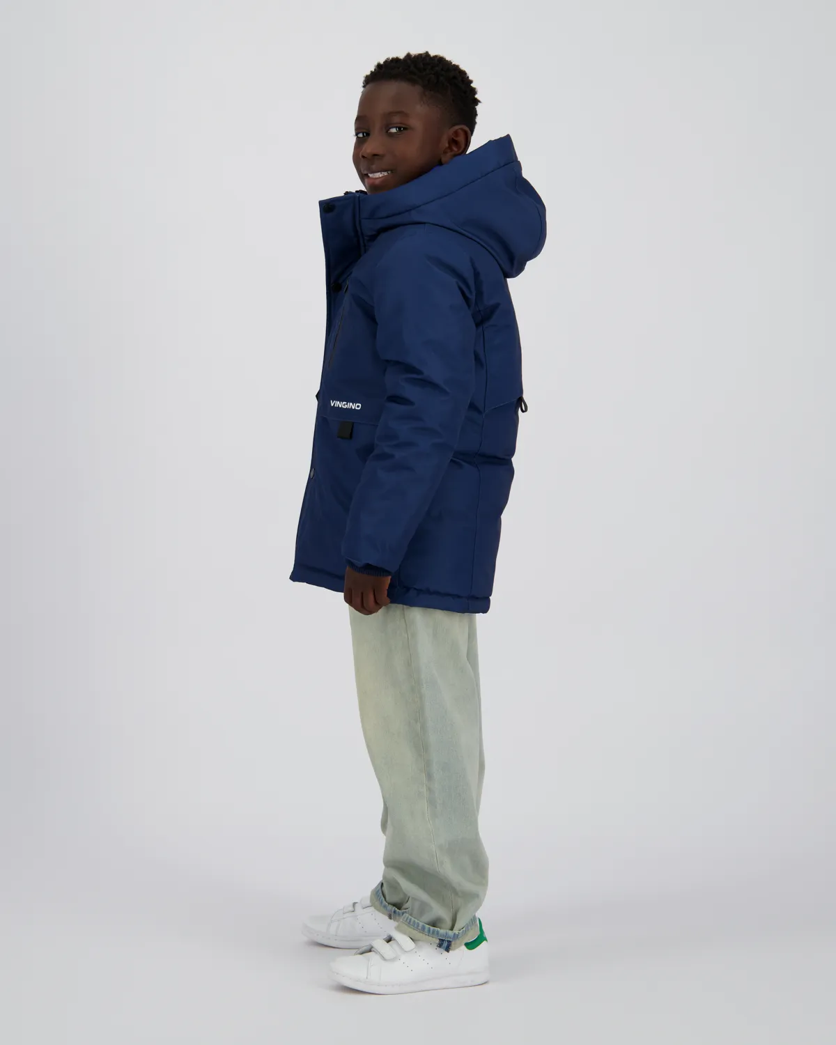 Jungen Long Jacke Tharpa | Blau