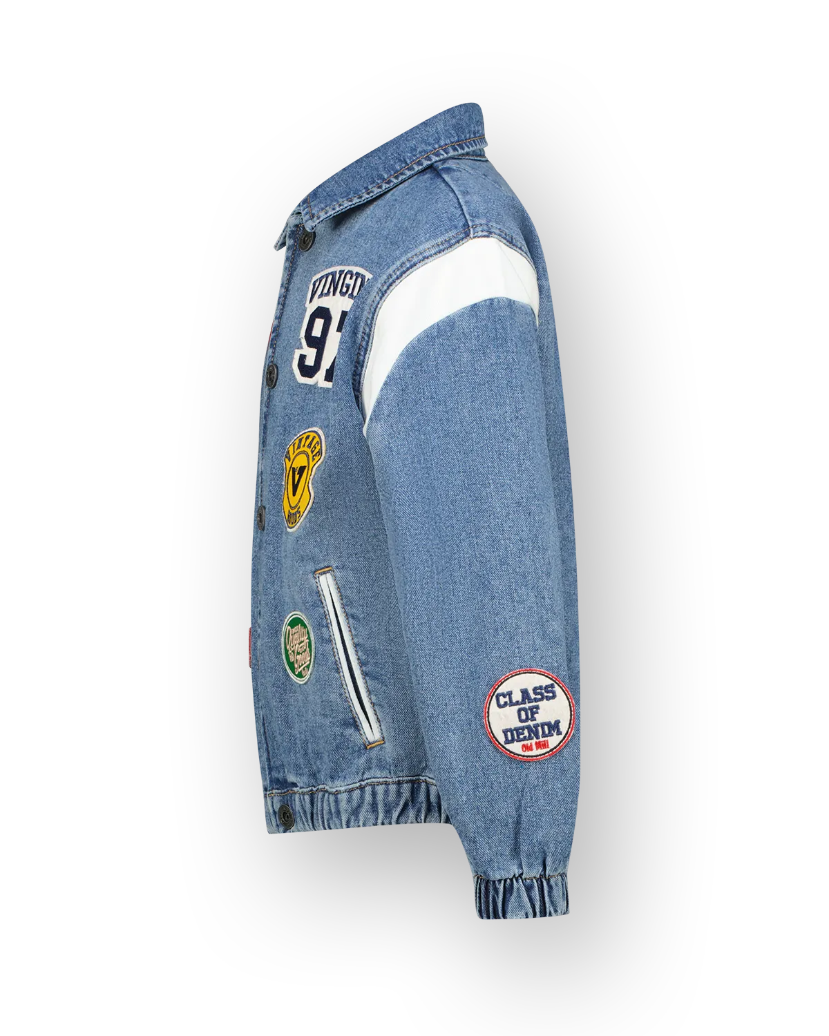 Jungen Boxy Jacke Figo badge | Blau