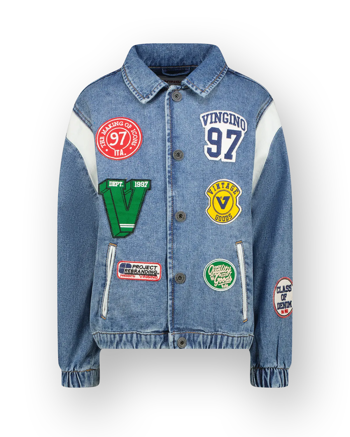 Jungen Boxy Jacke Figo badge | Blau