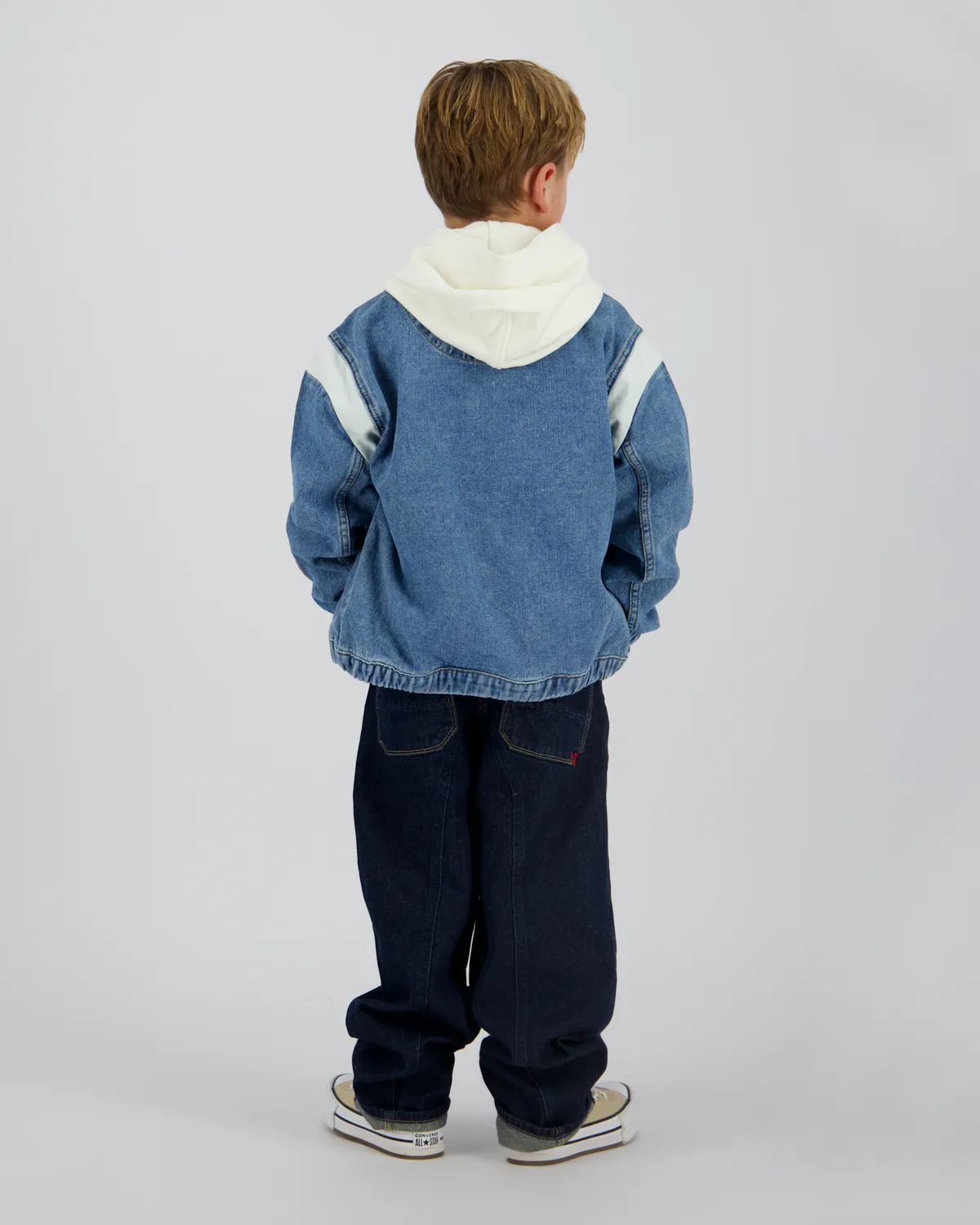 Jungen Boxy Jacke Figo badge | Blau