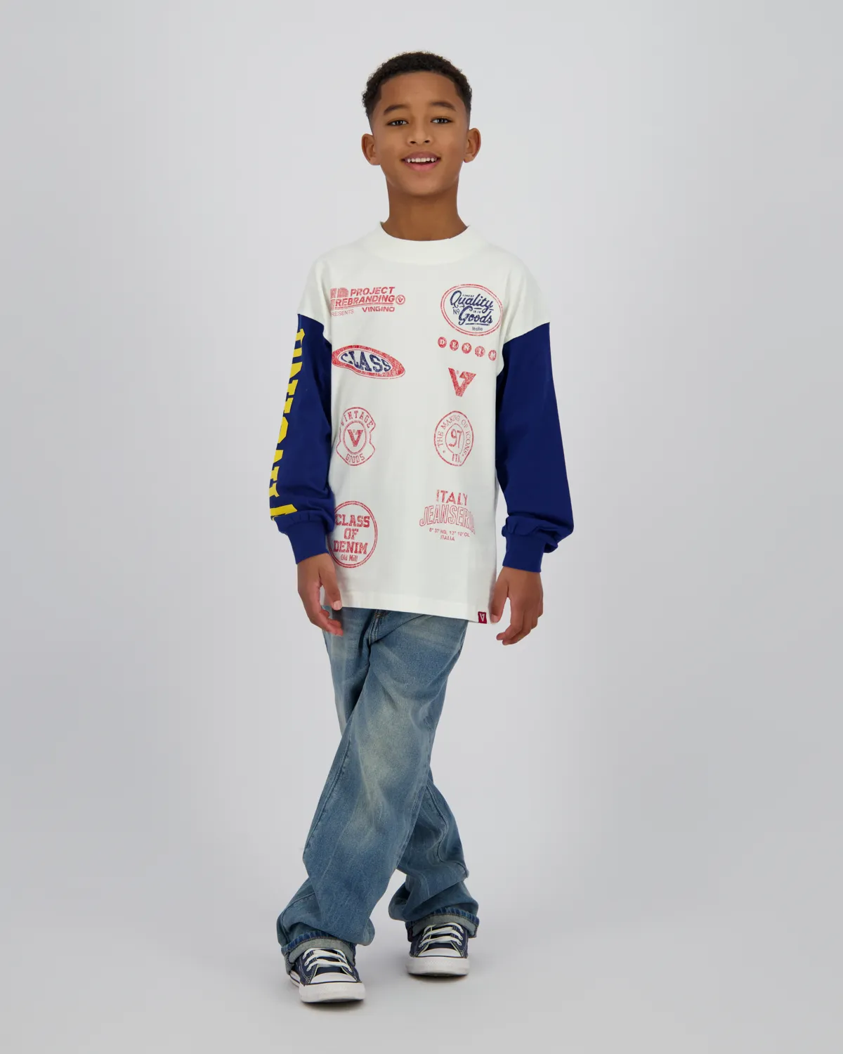 Jungen Longsleeve T-shirt Hearly | Weiß