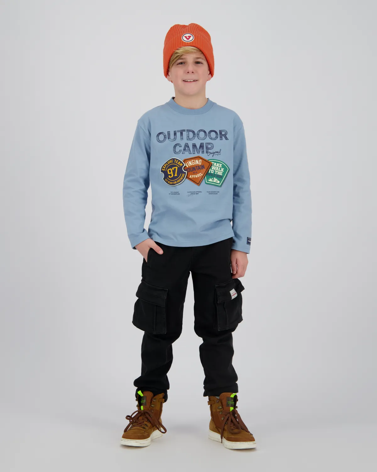 Jungen Longsleeve T-shirt Haydan | Blau