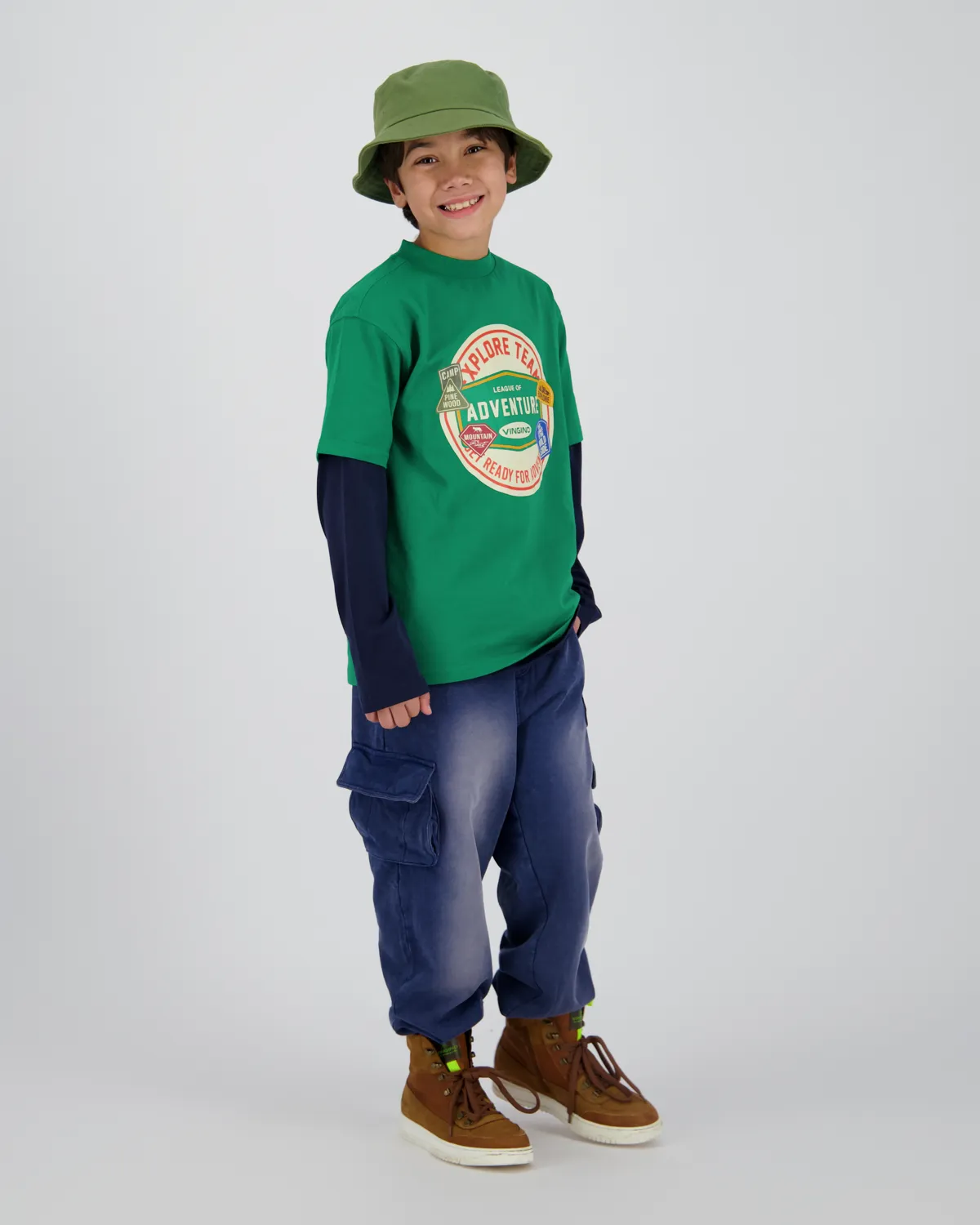 Jungen Oversized T-shirt Hunson | Grün