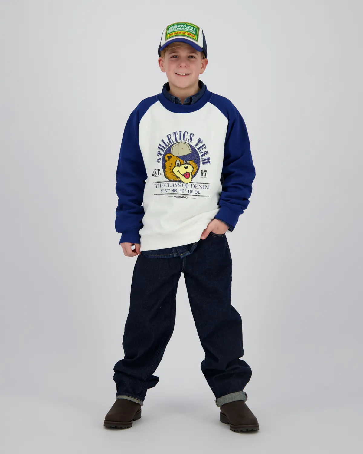 Jungen Sweatshirt Nero | Weiß