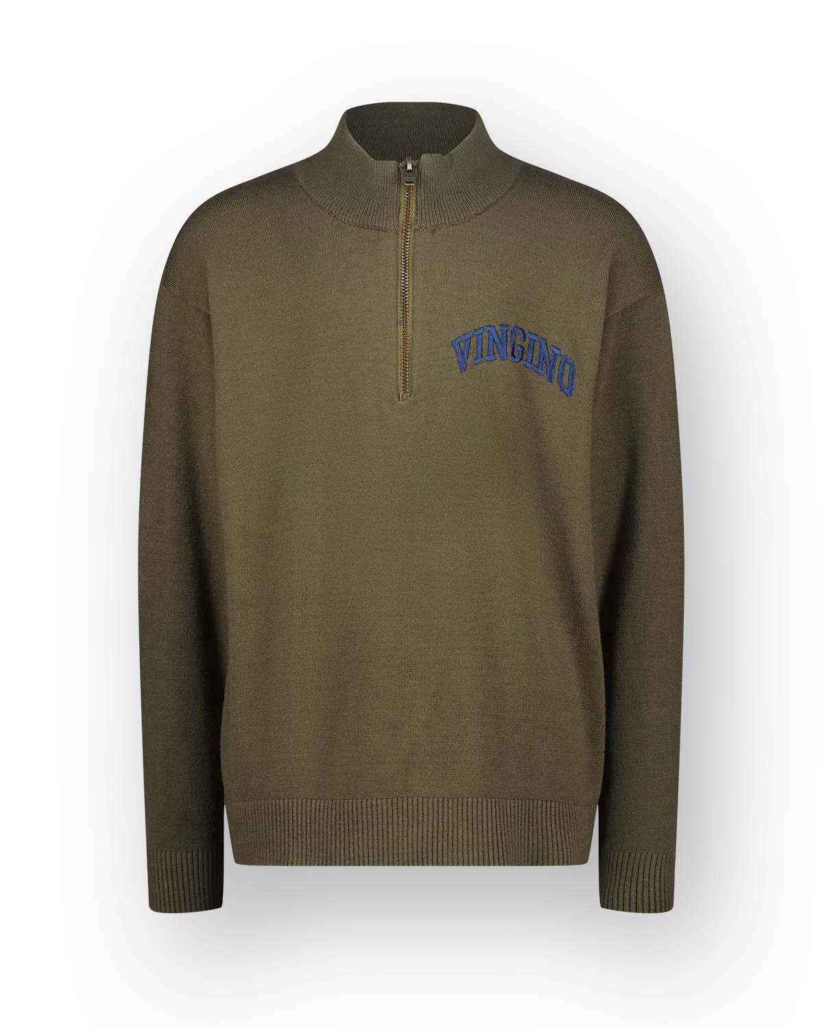Jungen Flat knit Icon-halfzip | Grün