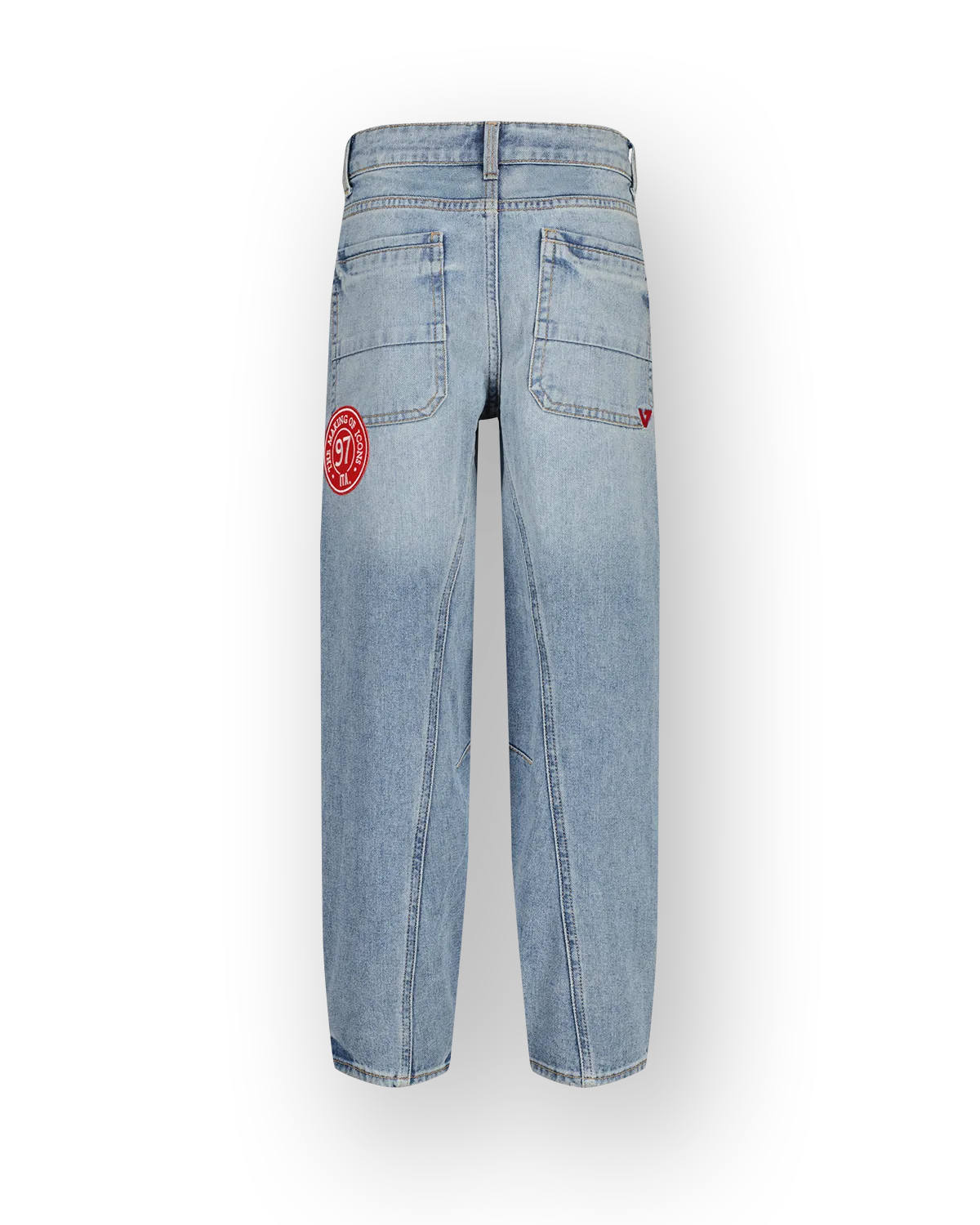 Jungen Baggy Jeans Kit badge | Blau