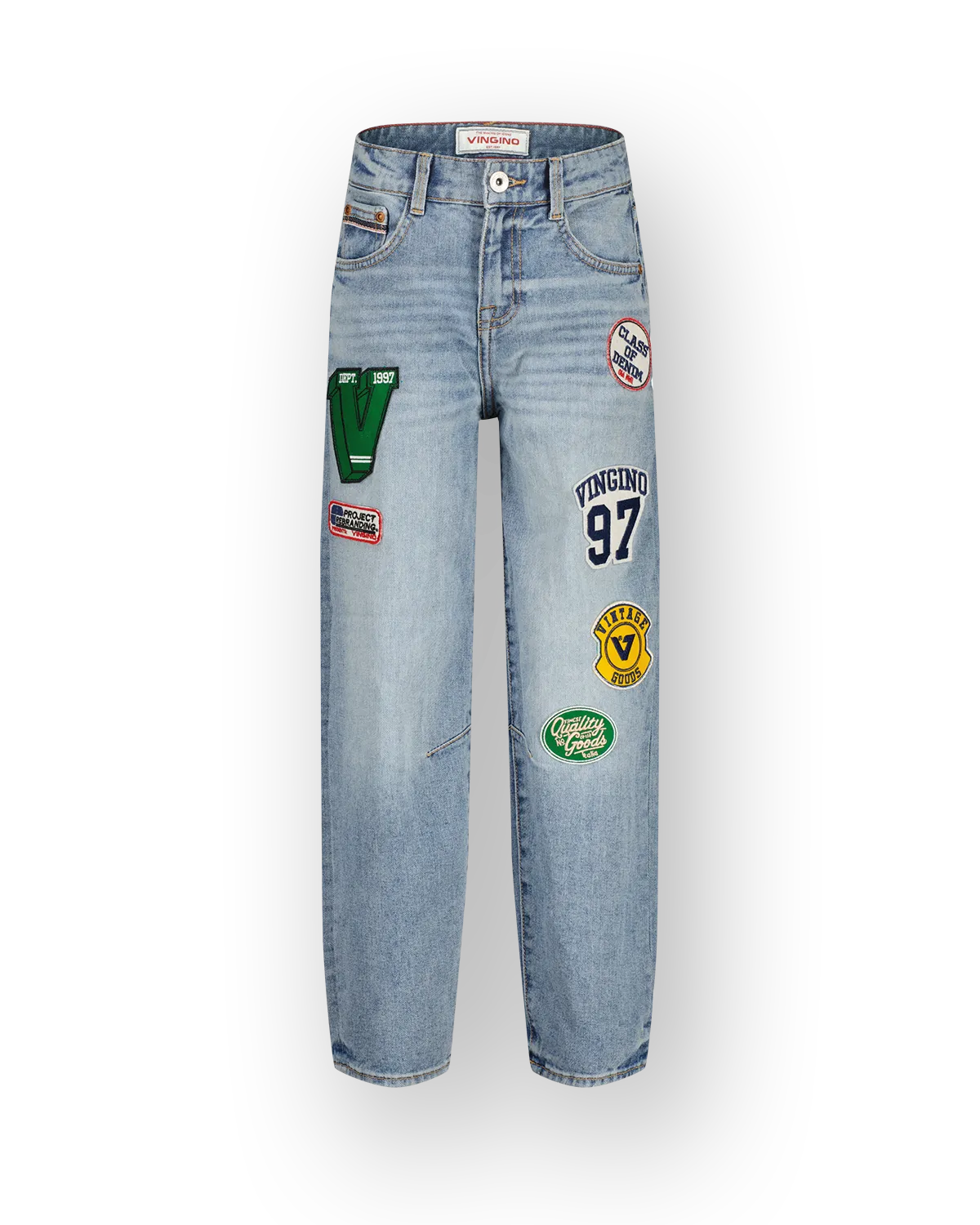 Jungen Baggy Jeans Kit badge | Blau