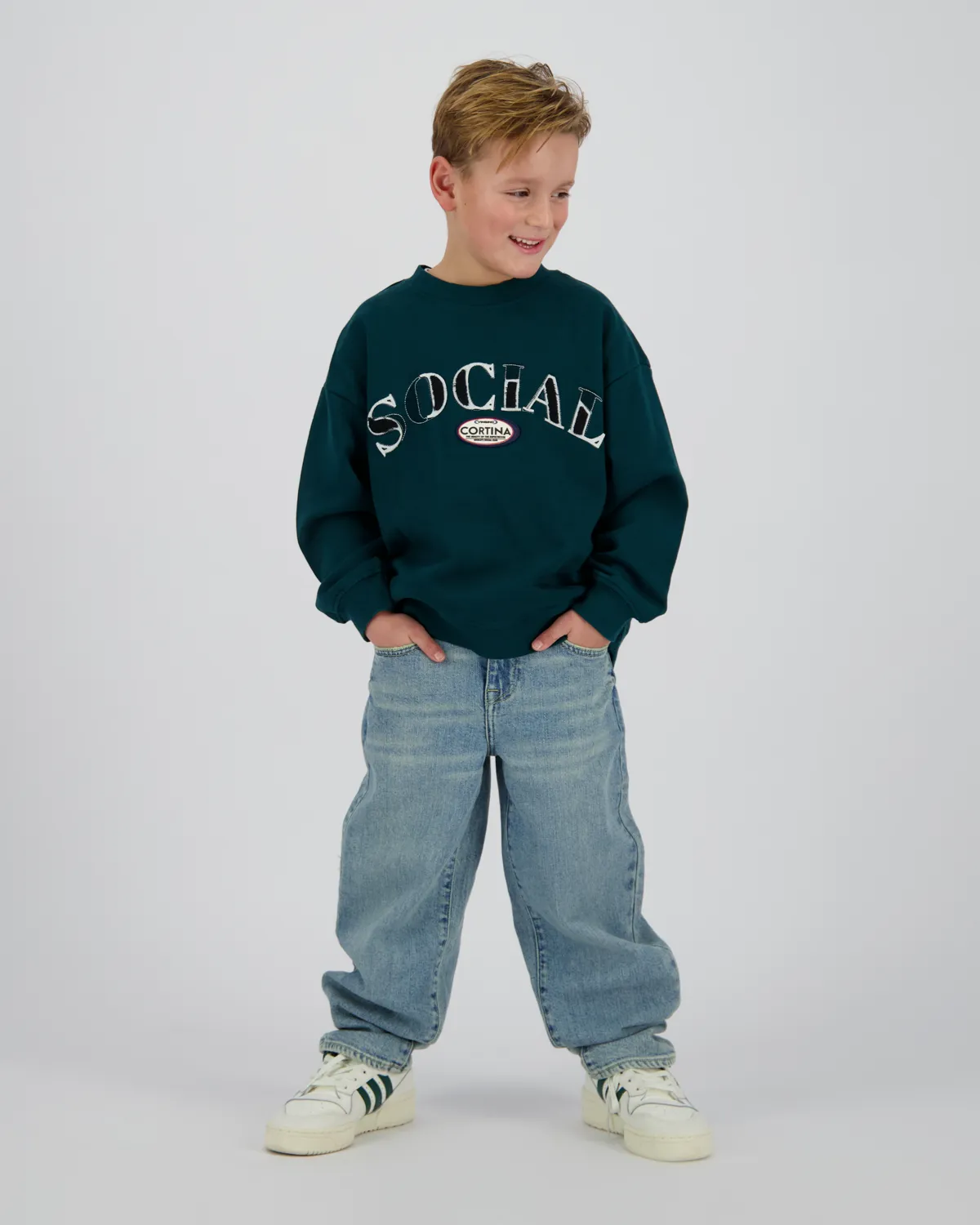 Jungen Baggy Jeans Keaton | Blau