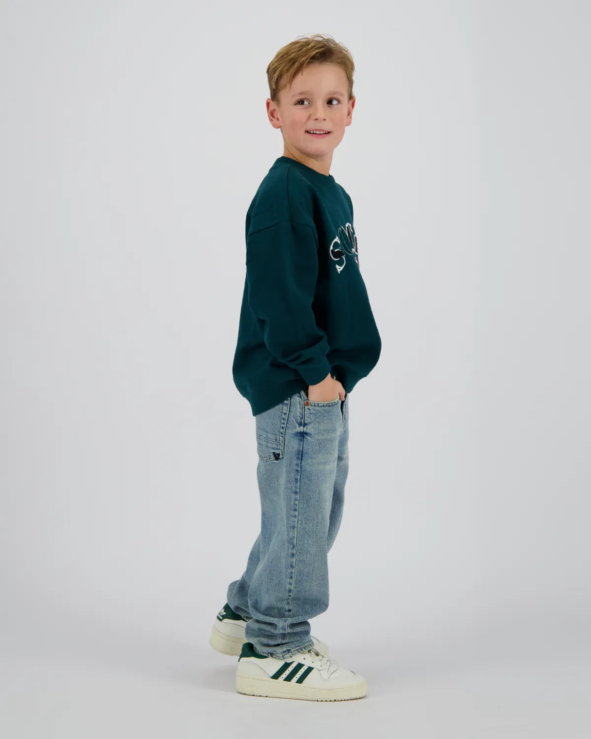 Jungen Baggy Jeans Keaton | Blau