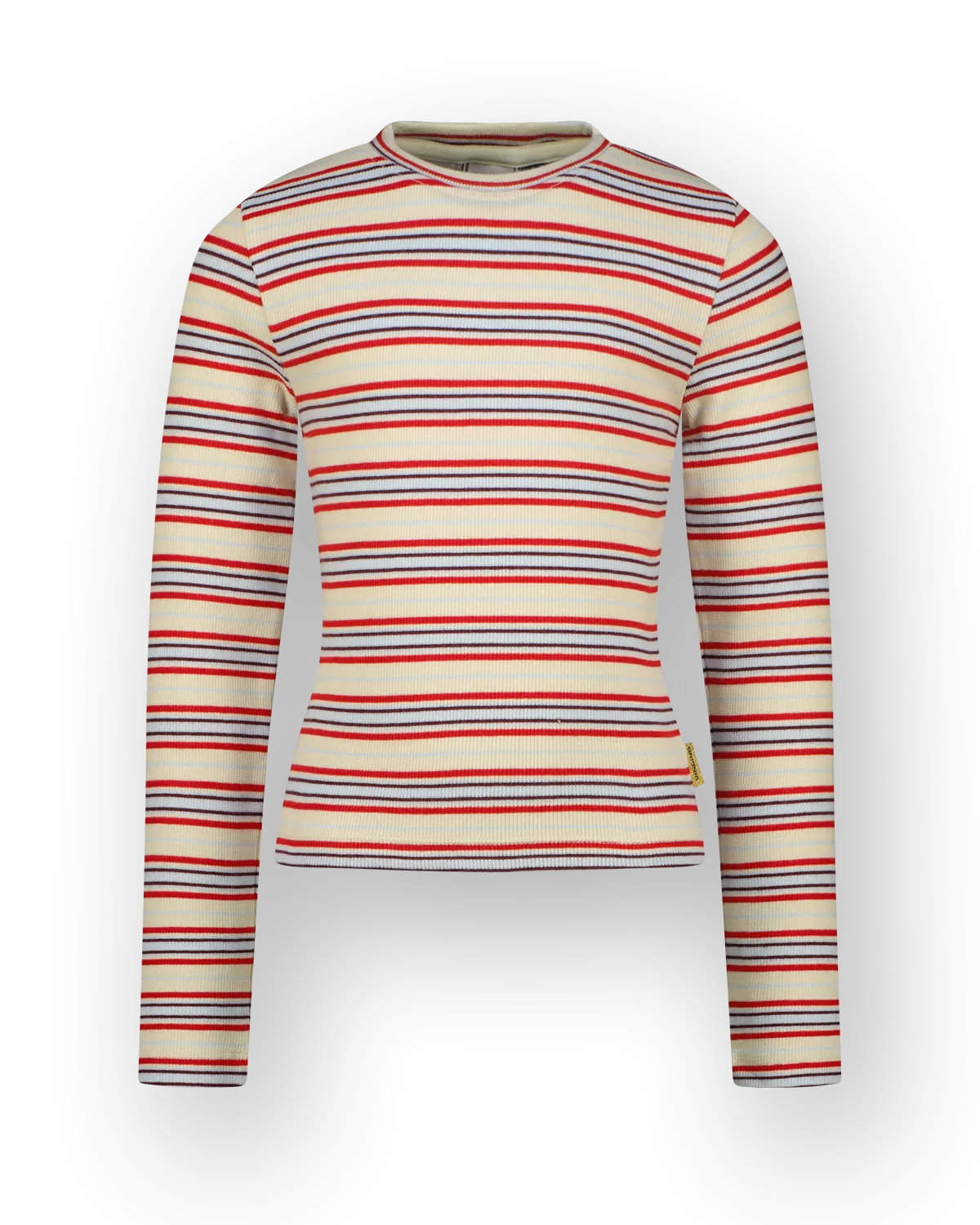 Mädchen T-shirt Basic stripe top | Gelb