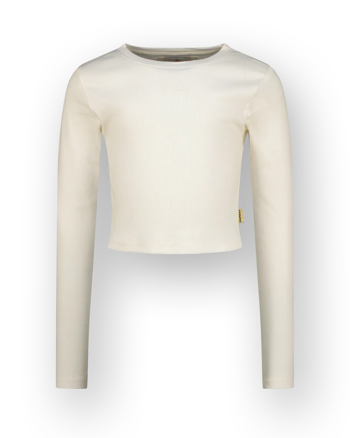 Mädchen T-shirt Basic crop rib top | Weiß