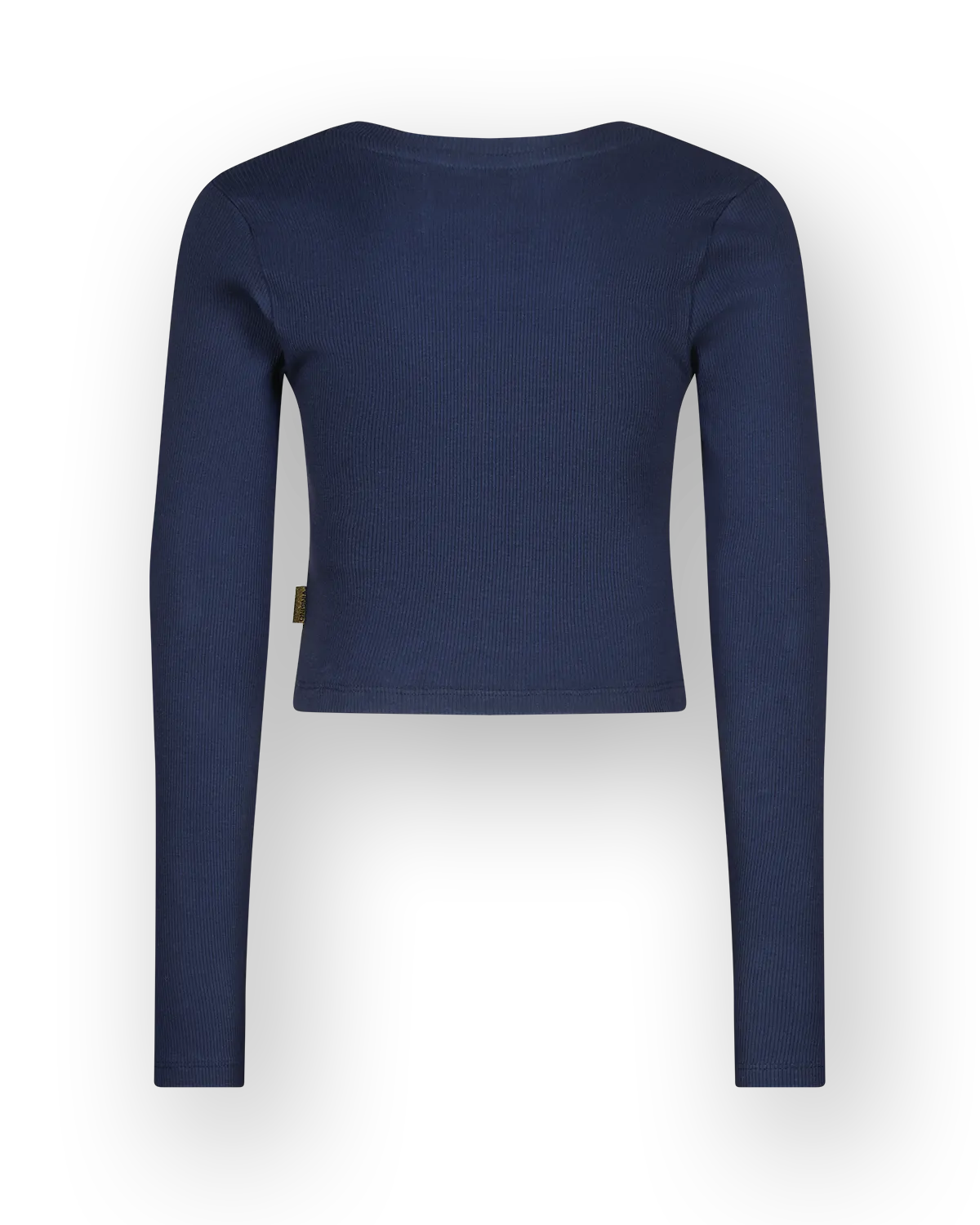 Mädchen T-shirt Basic crop rib top | Blau