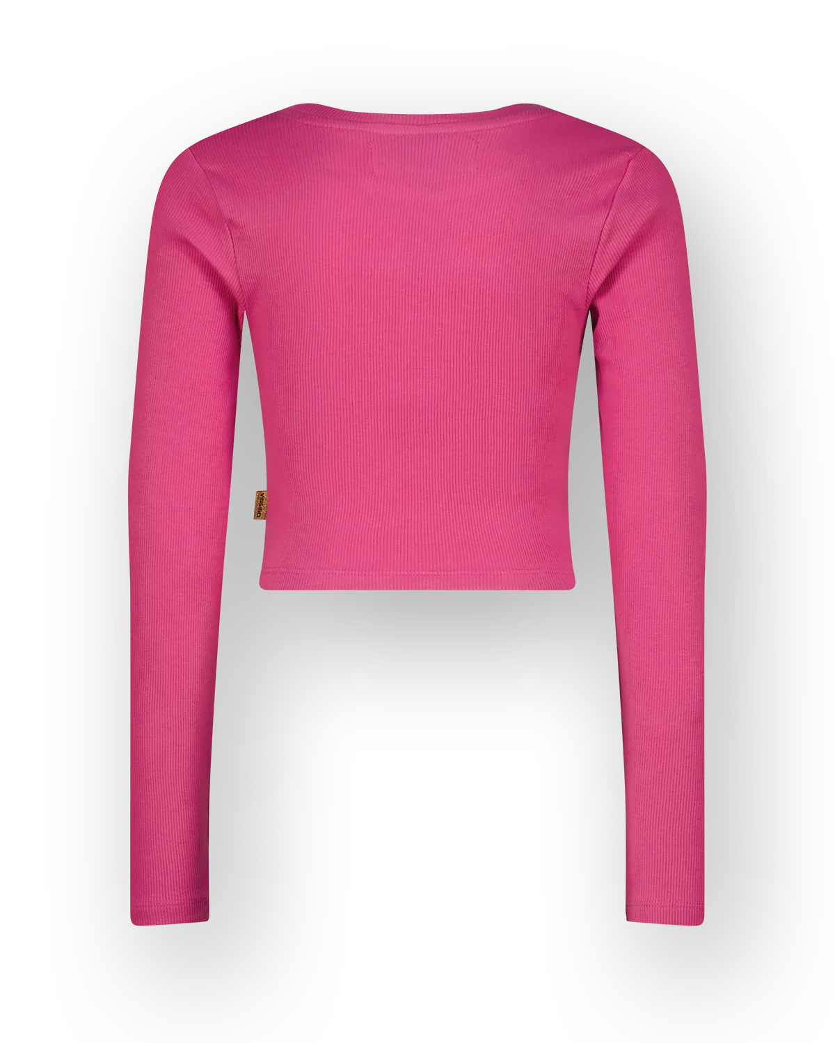 Mädchen T-shirt Basic crop rib top | Rosa