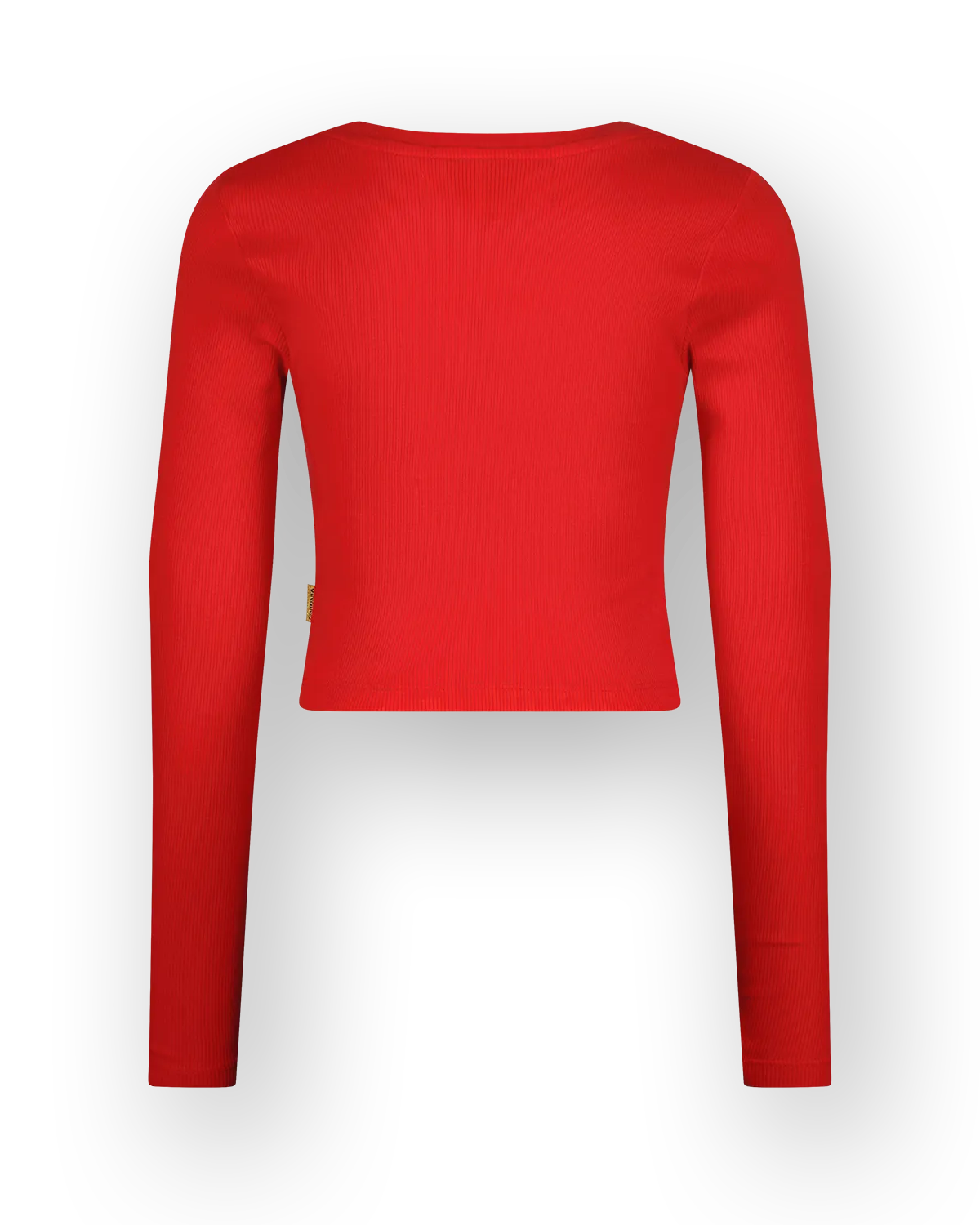 Mädchen T-shirt Basic crop rib top | Rot