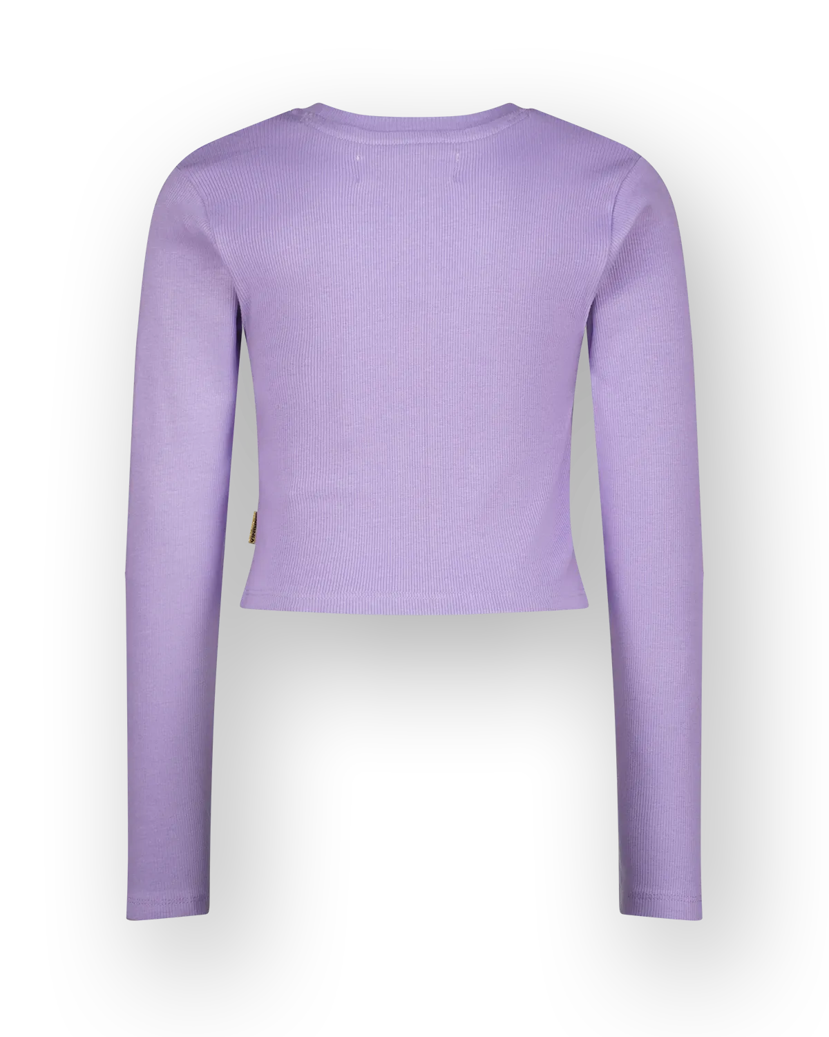 Mädchen T-shirt Basic crop rib top | Lila