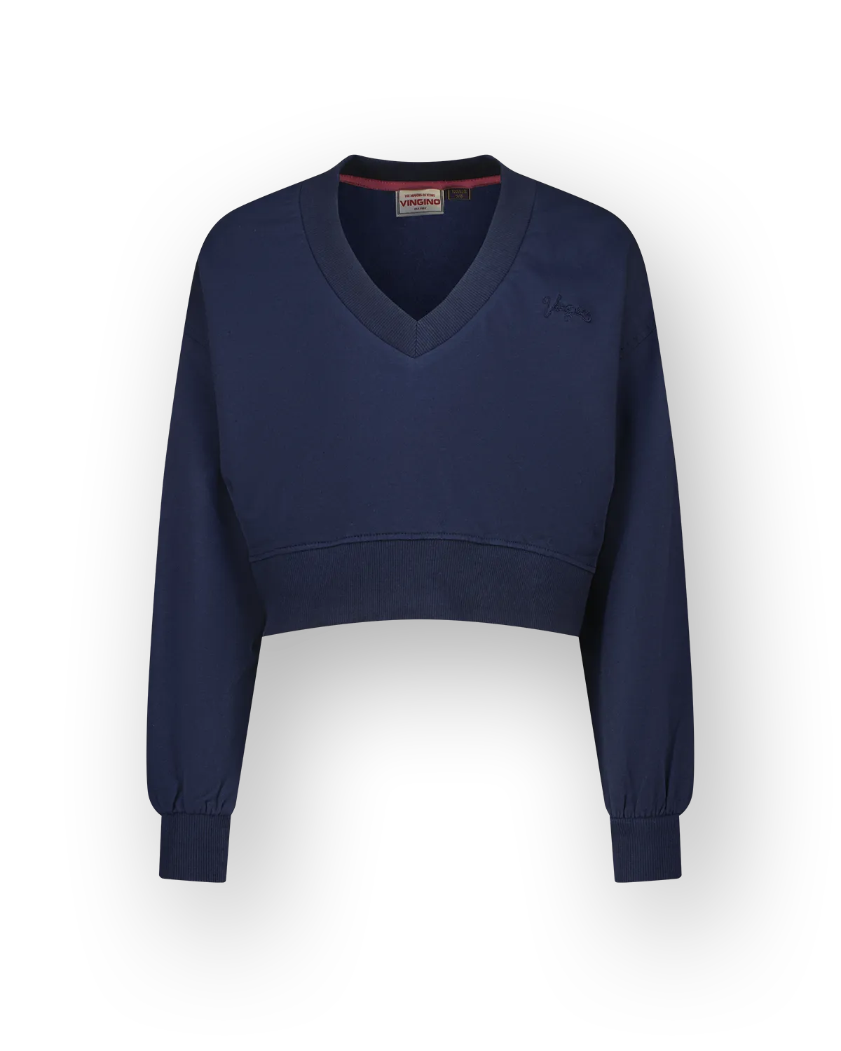 Mädchen Sweatshirt Basic-V neck | Blau