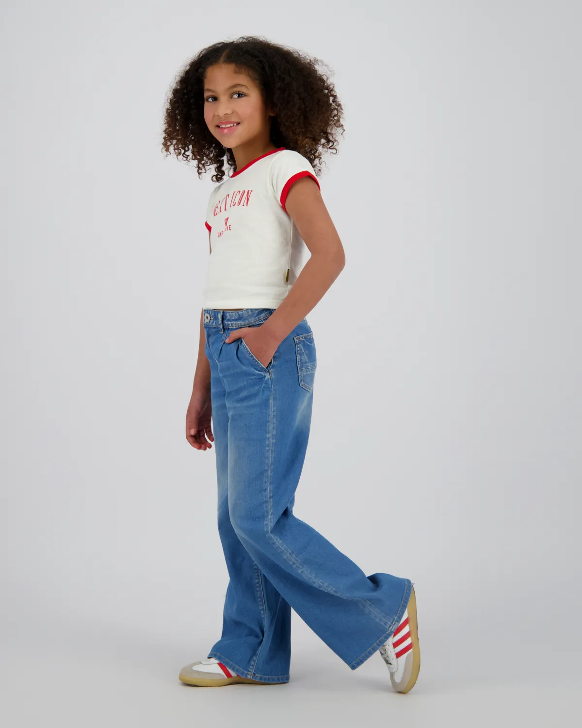 Mädchen Extra wide leg Jeans Cathy | Blau