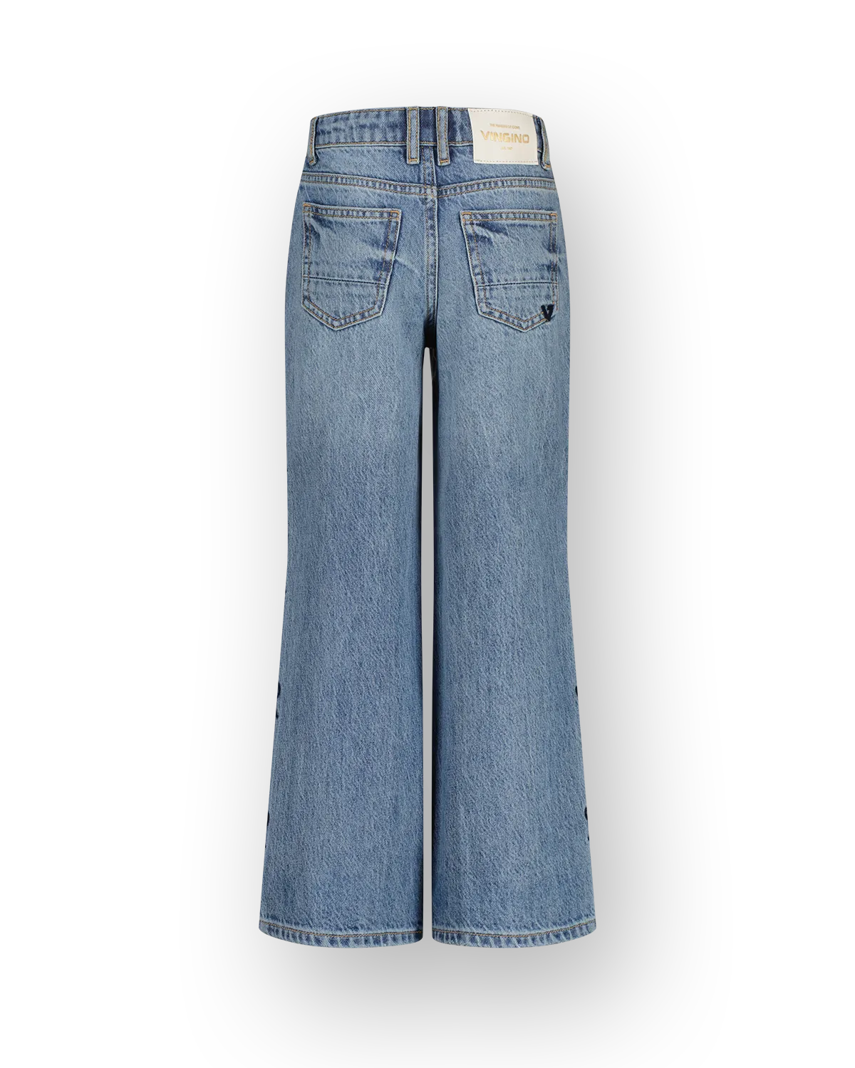 Mädchen Extra wide leg Jeans Cassie Bow | Blau